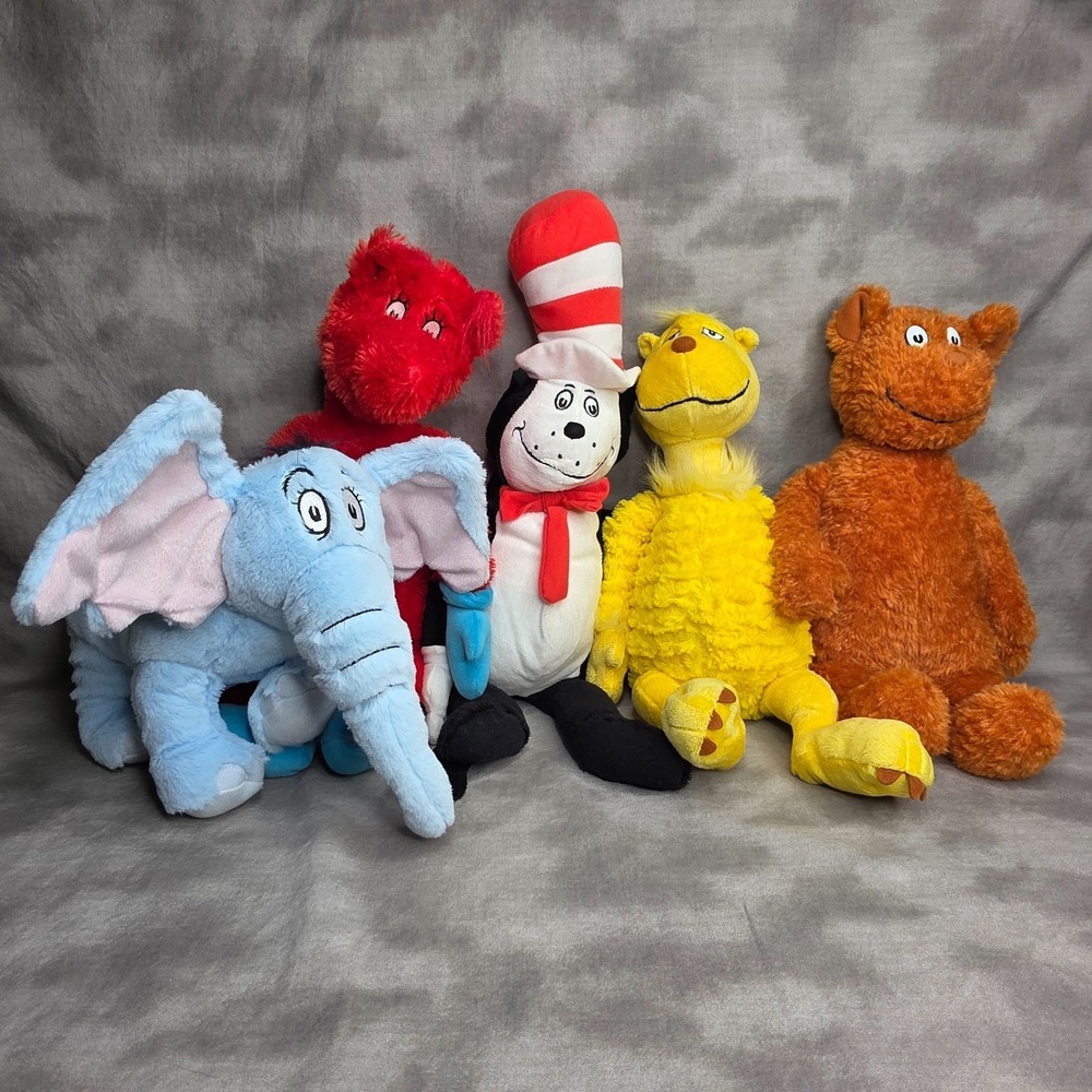 Dr.‎ Seuss Character Plush Stuffed Animals Kohls Cares - LOT OF 5